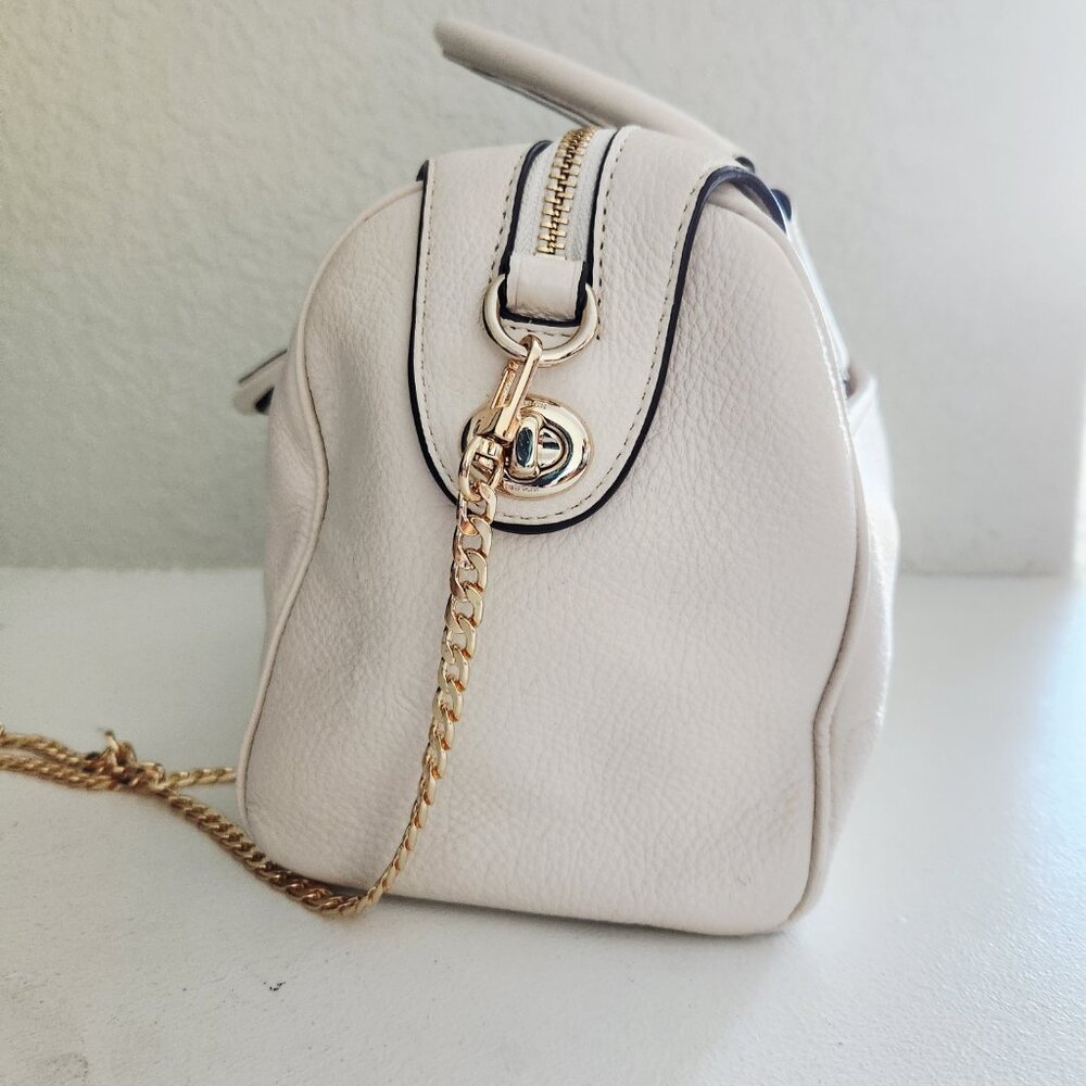 Coach Rowan Cream Leather Shoulder Bag Purse - Picture 7 of 17